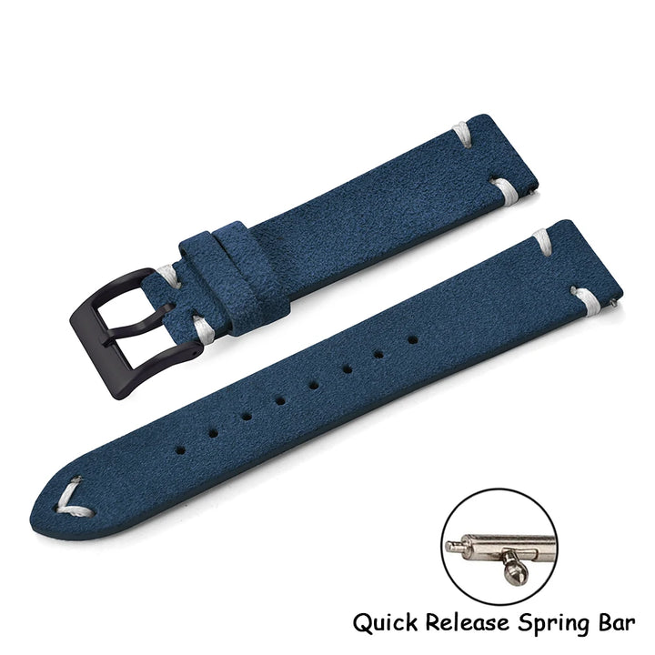 Suede Leather Watch Strap – 20-22mm Quick Release