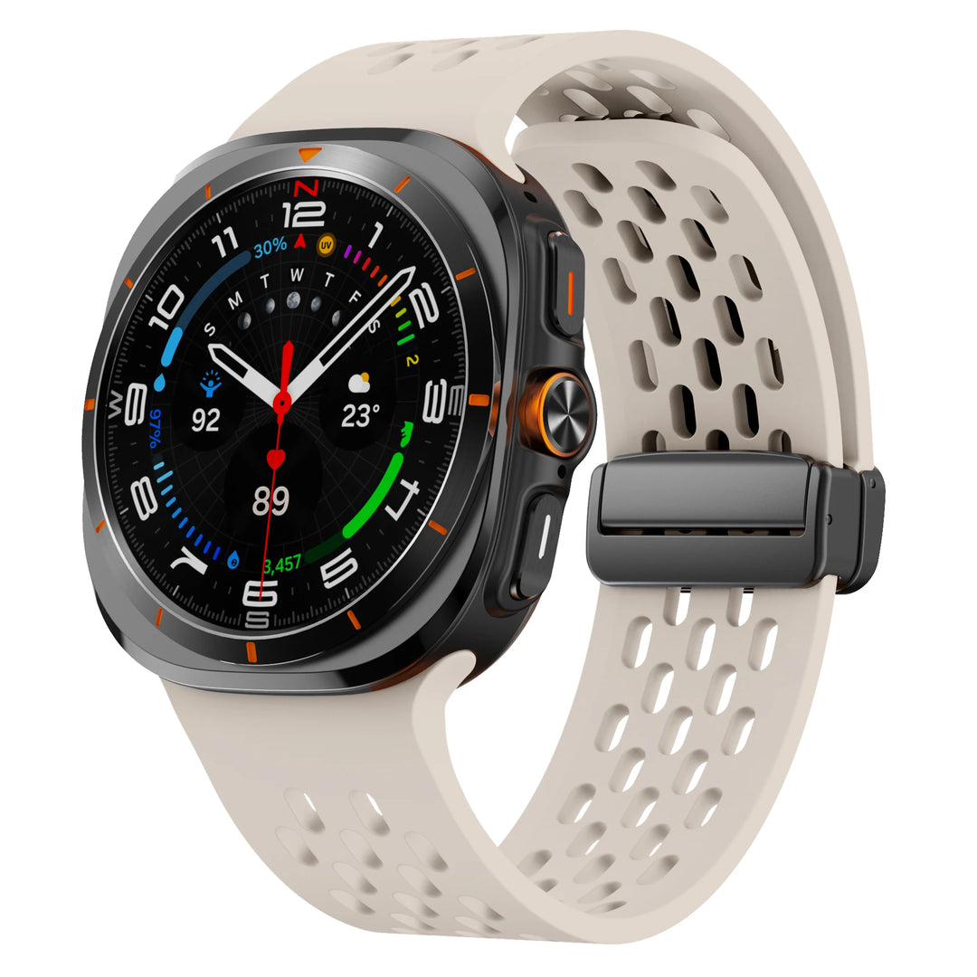Breathable Silicone Magnetic Strap for Samsung Galaxy Watch Ultra 47mm