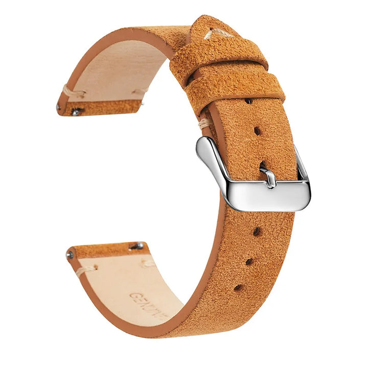 Genuine Leather Quick-Release Watch Strap 14–22mm