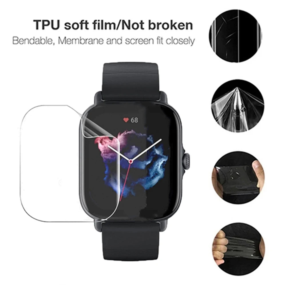 4-Pack Hydrogel Screen Protector for Amazfit GTR 3 Pro & GTS 3