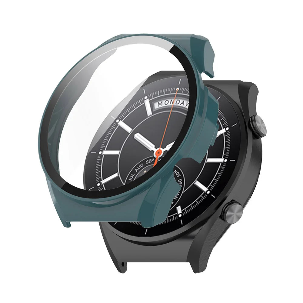 PC + Tempered Glass Protective Case for Xiaomi Watch S1 – Full Screen Cover