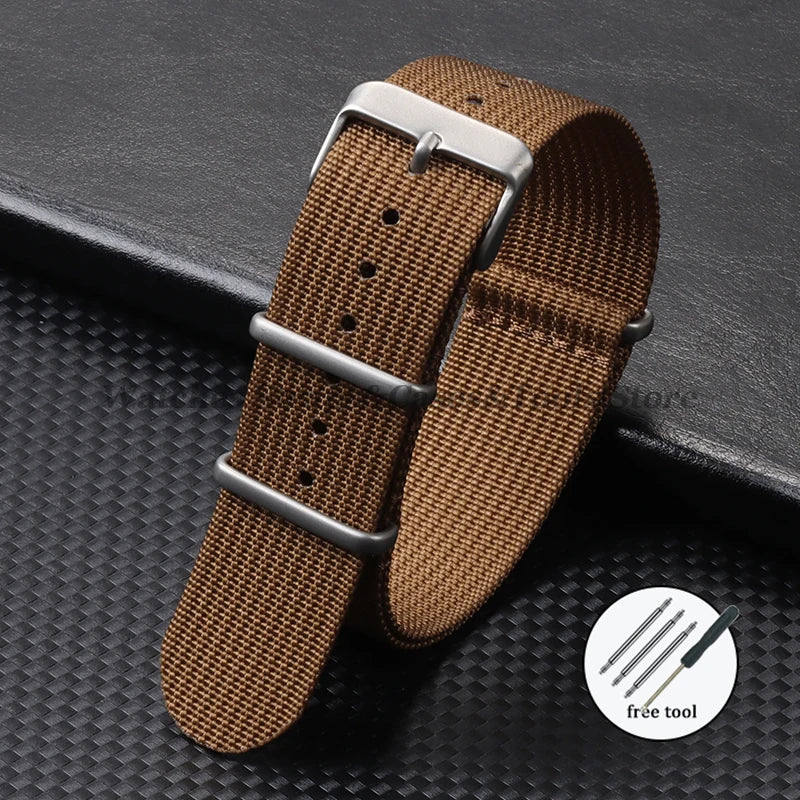 High-Quality Nylon Watch Strap 18/20/22mm (Military Style)