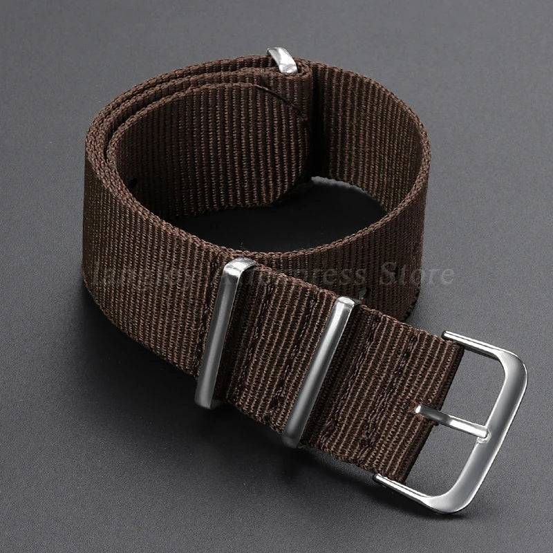 Nylon Army Sport Strap (18–22mm) – Black & Green