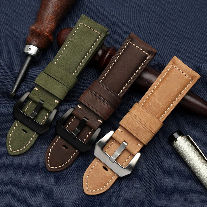 Genuine Leather Watch Strap – 20-26mm Crazy Horse for Panerai PAM111/441/312