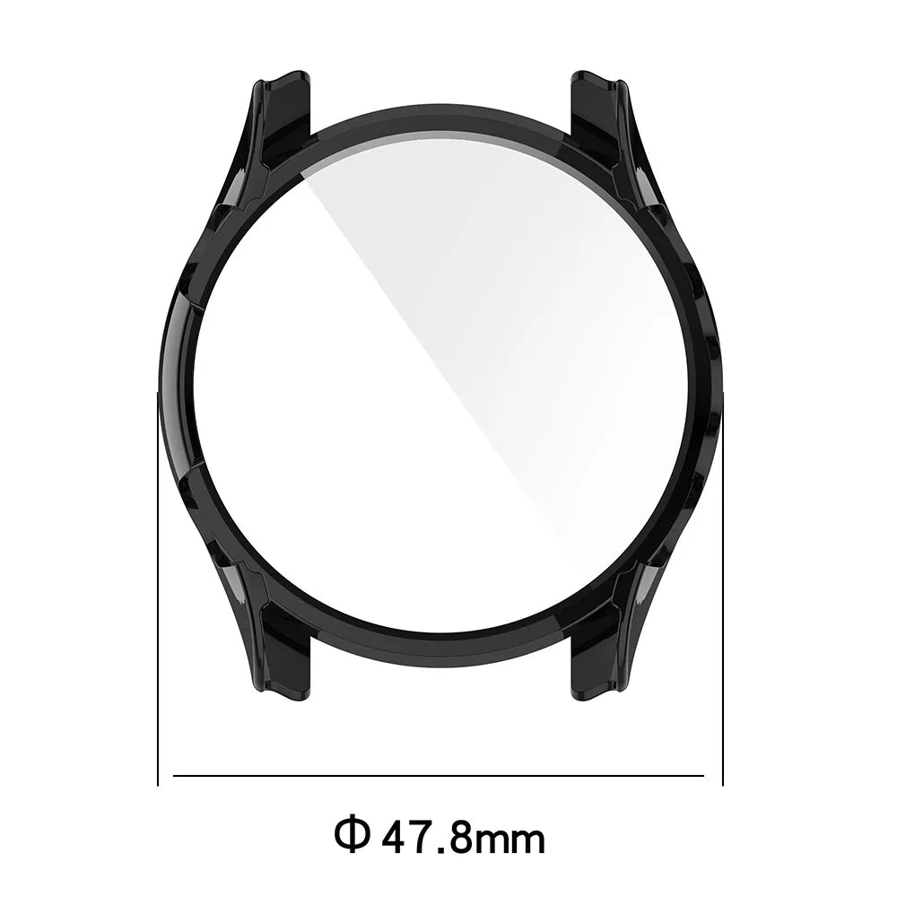 PC & Tempered Glass Protective Case for Garmin Forerunner 255/255S/965
