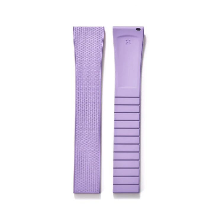 Premium Stripess CTS FKM Rubber Watch Strap 20mm Watchband Quick Release Silver/Black/Gold CTS Butterfly Buckle Cut To Sizes