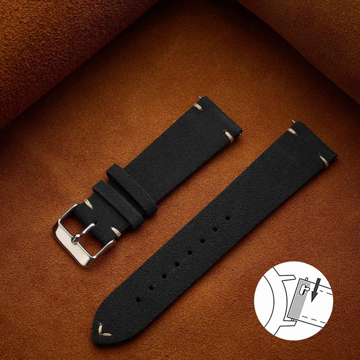 Wristband 20mm 22mm 14mm 16mm 18mm Quick Release Soft Suede Strap Green Brown Watch Band Calfskin Bracelet Women&Men Accessories