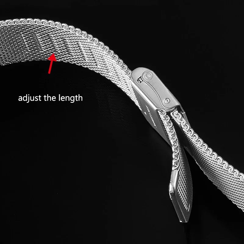 0.6mm Milanese Mesh Watch Strap – 12–24mm for Seiko & DW