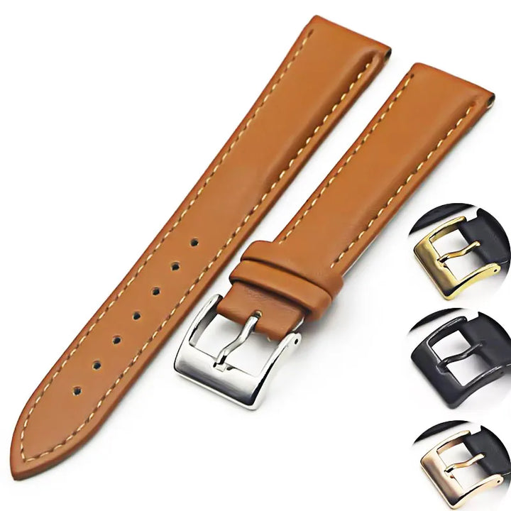 Calfskin Leather Watch Strap – 16–22mm Women’s Fashion Band