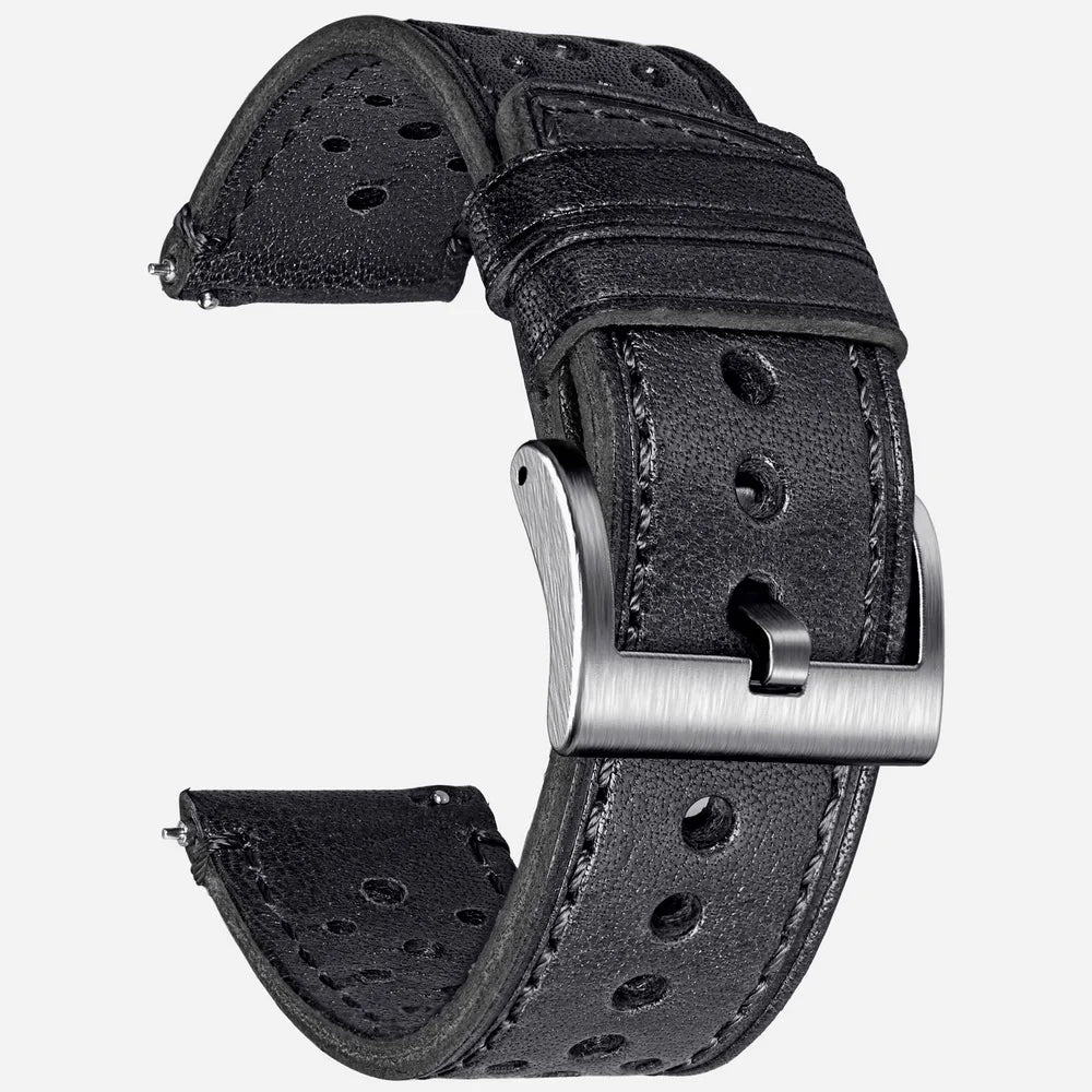 Hemsut Cowhide Watch Band Quick Release Soft Breathable Italian Genuine Leather Straps 18 20 22 24mm