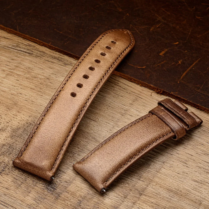 Hemsut Genuine Leather Watch Bands Quick Release Handmade HORWEEN Cowhide Leather Wrist Straps 18mm 19mm 20mm 21mm 22mm