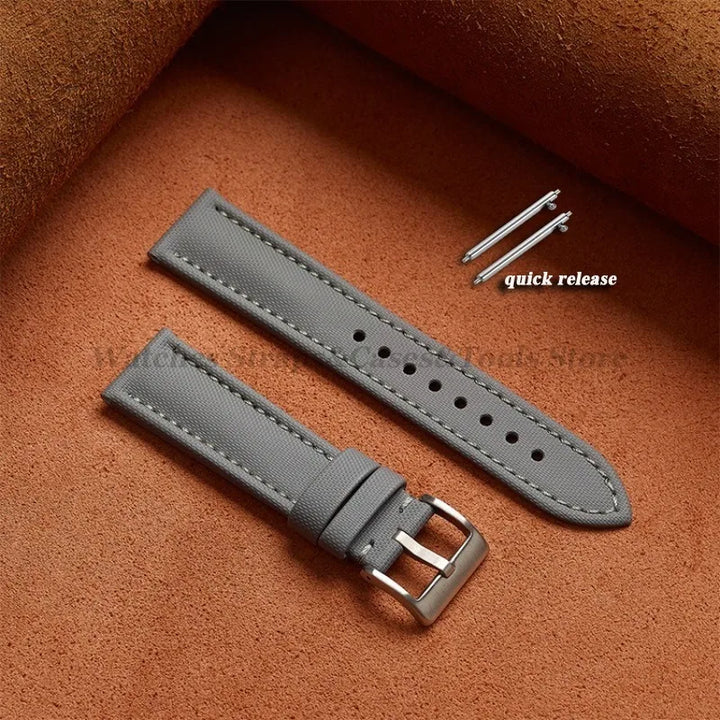 18mm 19mm 20mm 21mm 22mm Premium Sailcloth Watch Band for Omega for Seiko Divers Stitching Quick Release Army Green Sport Straps