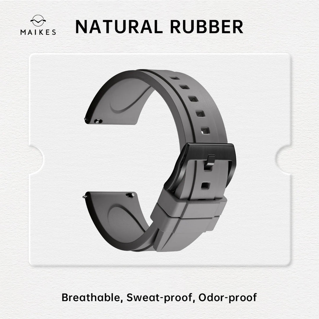 Natural Rubber Watch Band, Quick Release, 20mm 21mm 22mm 24mm, Accessories Watch Strap For LONGINES MIDO TISSOT