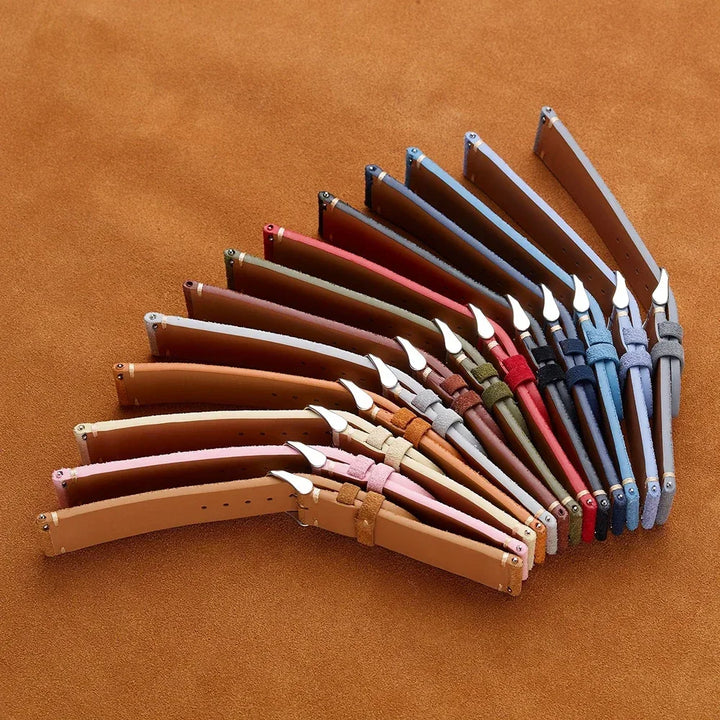 Wristband 20mm 22mm 14mm 16mm 18mm Quick Release Soft Suede Strap Green Brown Watch Band Calfskin Bracelet Women&Men Accessories