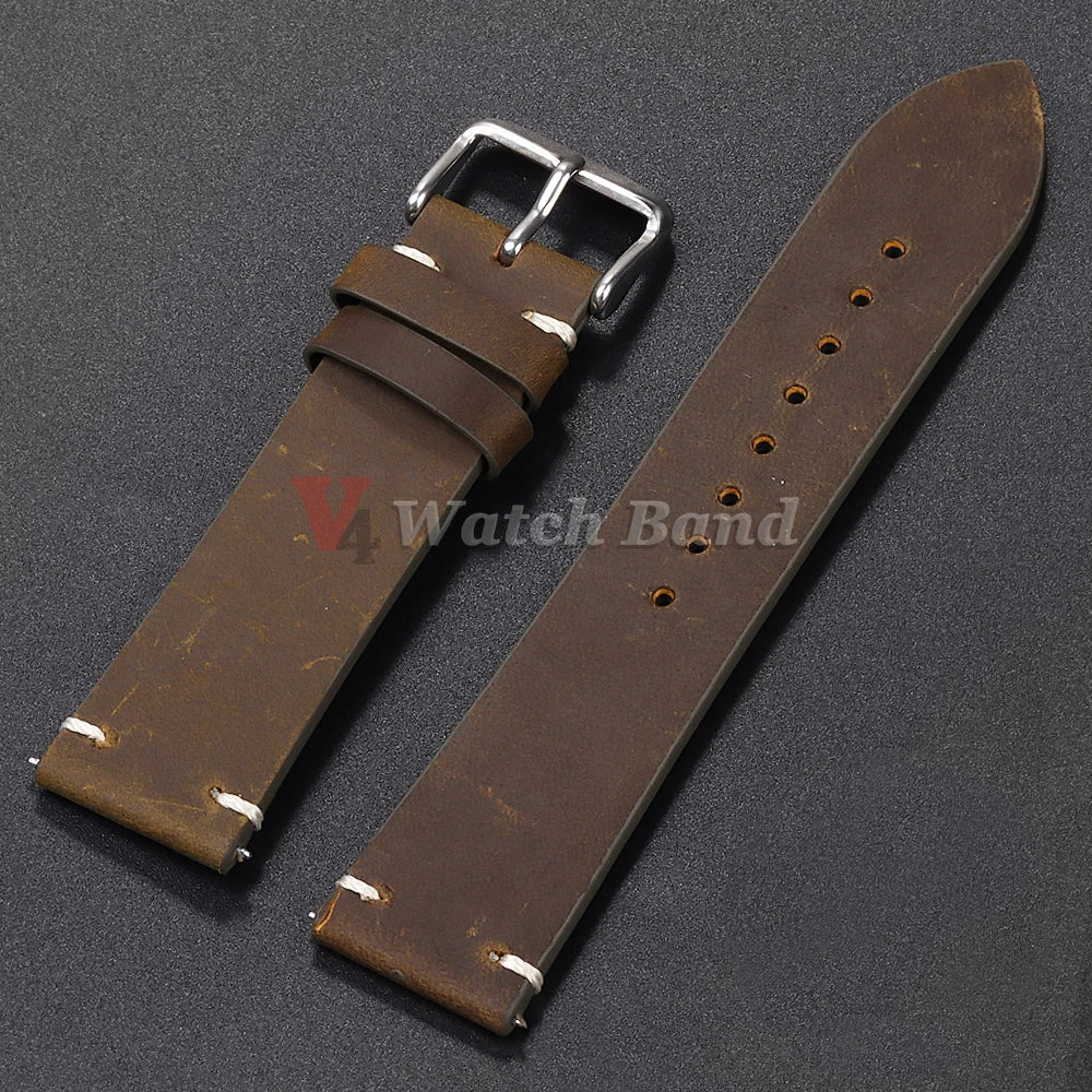 Calfskin Leather Bracelet for Omega for Seiko Watch Band Brown 18 20 21 22 24mm Wrist Strap for Casio for Rolex Watch Accessory
