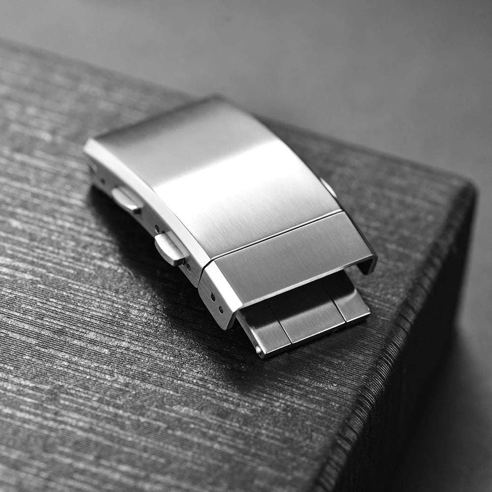 JUELONG 316L Stainless Steel Watch Buckle – 18-22mm Double Lock for Seiko