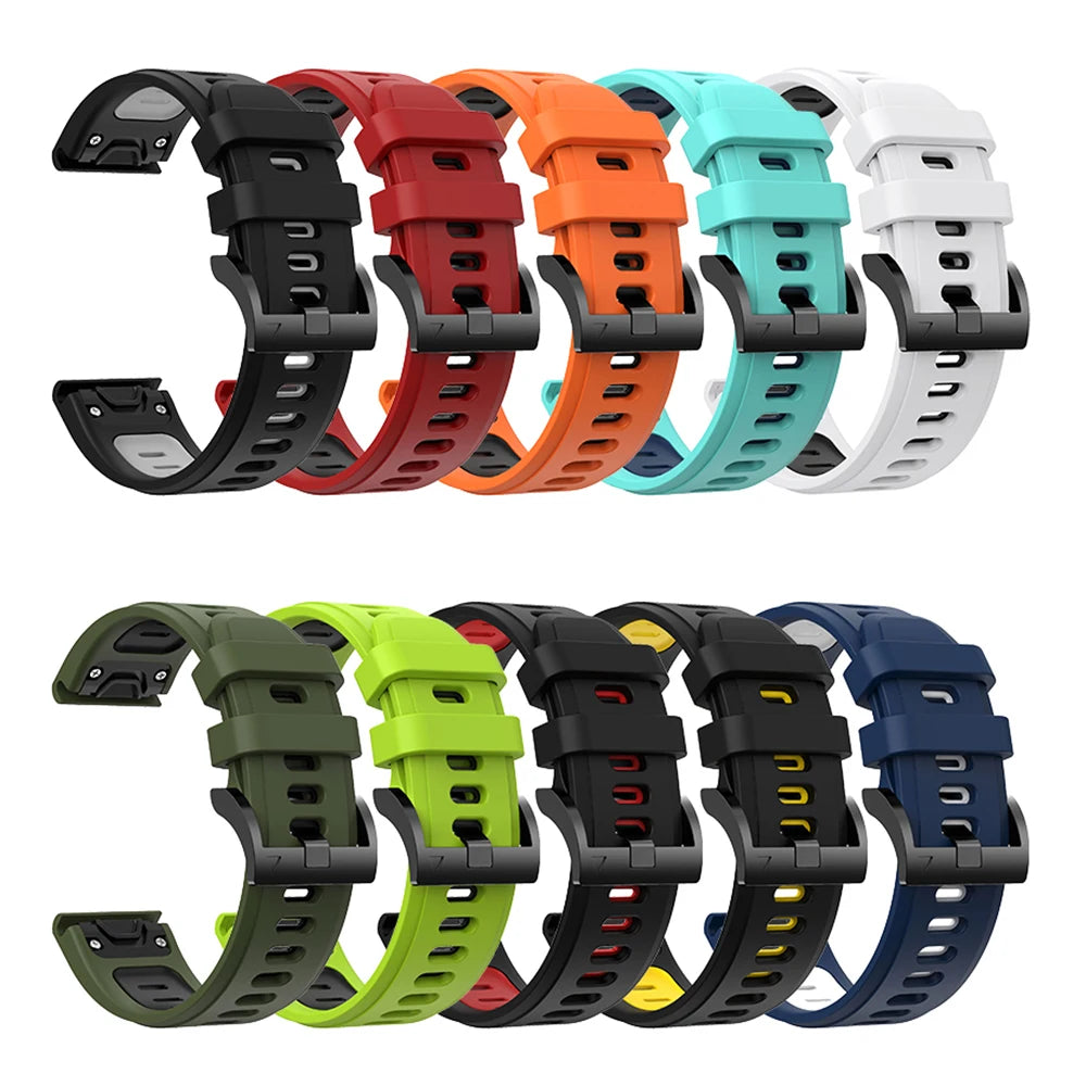 QuickFit Silicone Strap for Garmin Fenix Series (22-26mm)