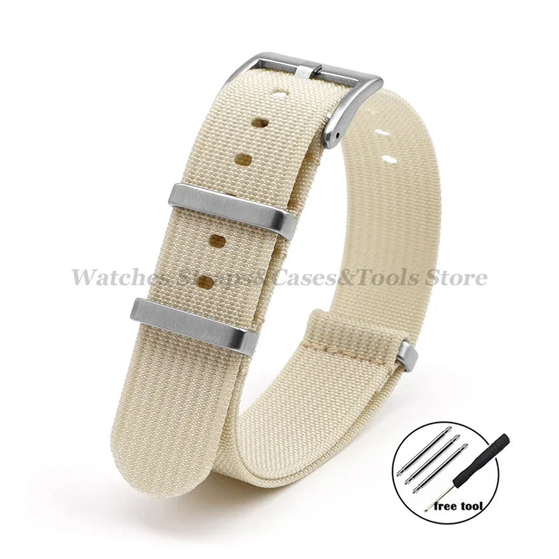 Universal Fabric Braid Watch Band 18mm 20mm 22mm Belt Men Nylon Bracelet for Omega for Huawei Watch GT4/GT3/2 Watch Accessories