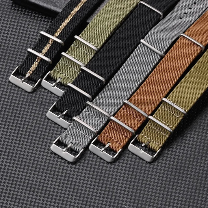 High-Quality Nylon Watch Strap 18/20/22mm (Military Style)