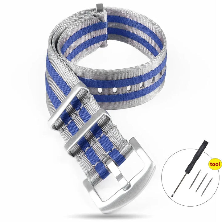 High Density Nylon Watch Band 20–22mm