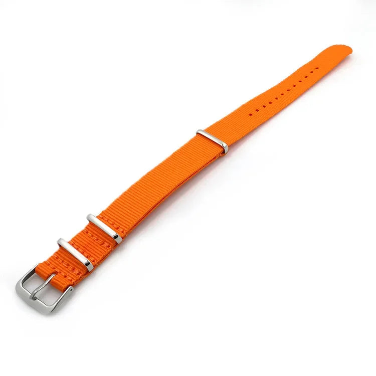Fabric Nylon Woven Watch Strap 14–22mm (Steel Buckle)
