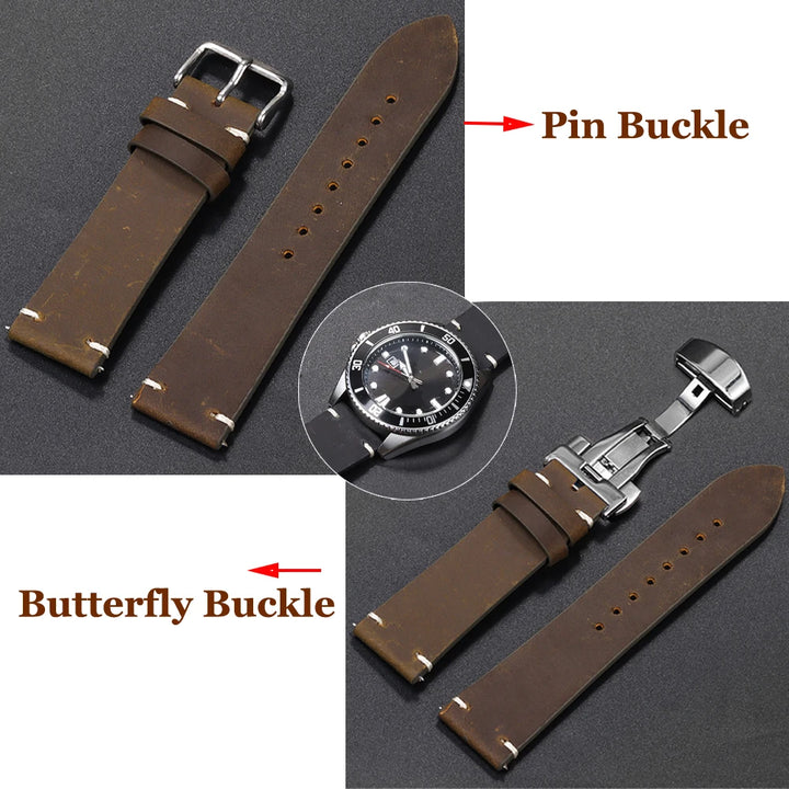 Calfskin Leather Bracelet for Omega for Seiko Watch Band Brown 18 20 21 22 24mm Wrist Strap for Casio for Rolex Watch Accessory