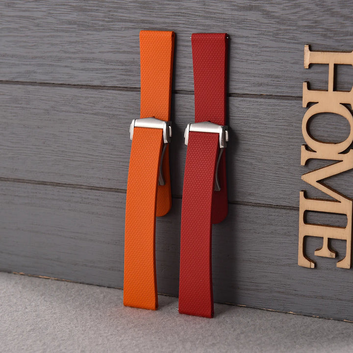 JUELONG Premium Grade Soft FKM Rubber Watch Strap Perfect Fit Flat End Universal Quick Release Straps 20mm Watchbands