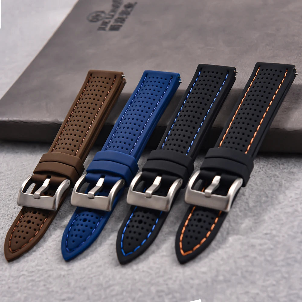 NATOBELT Soft Porous Rubber Watch Strap – Quick Release (18-22mm)