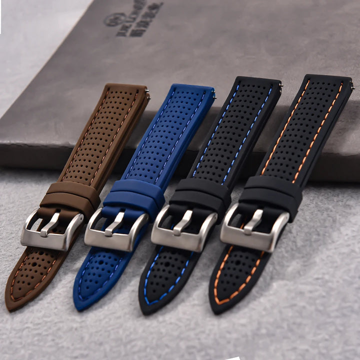 NATOBELT Soft Porous Rubber Watch Strap – Quick Release (18-22mm)
