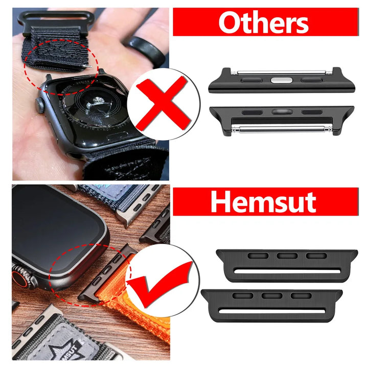 HEMSUT Straps For Apple Watch Series 9 8 7 SE Campaigns Nylon Watch bands Ultra 49 38 40 41 42 44 45MM Compatible With Iwatch SE