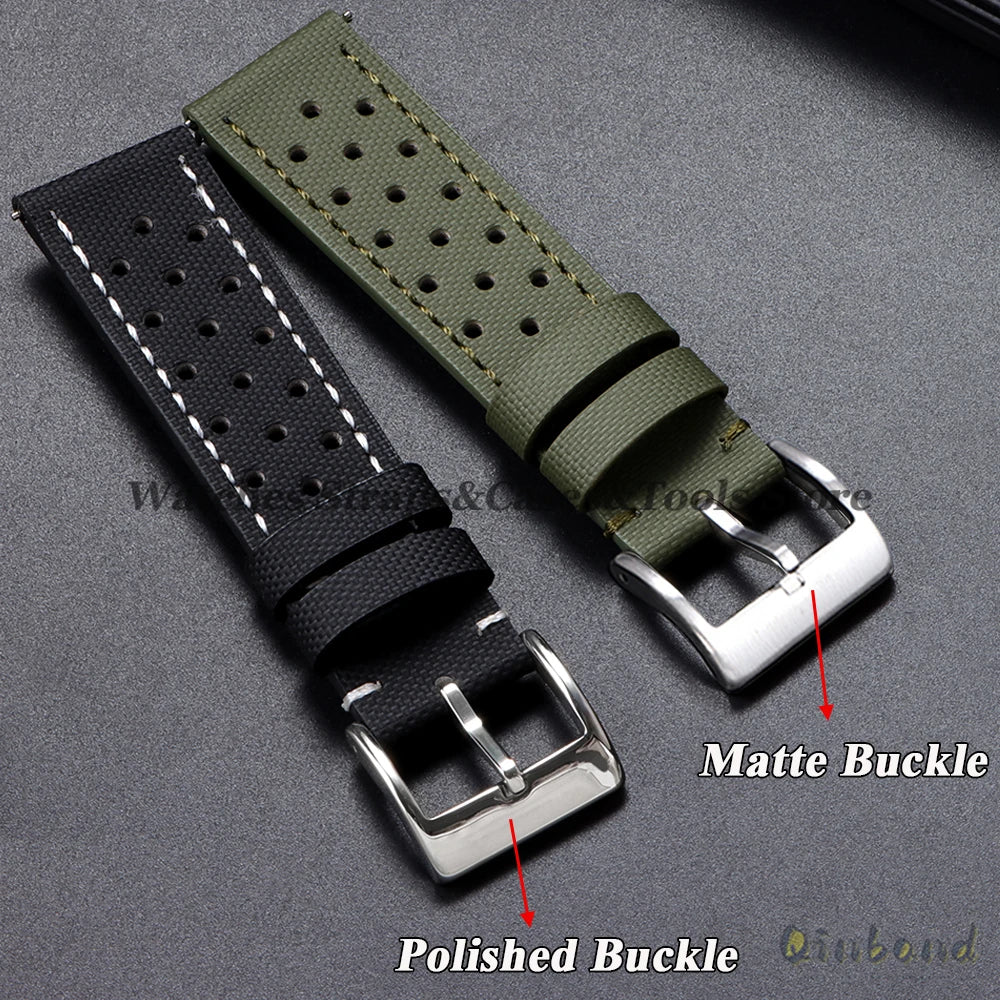 Nylon Sailcloth Watch Strap 18 20mm 22mm Band Waterproof Fabric Premium Watchband Quick Release Wristband Belt Watch Accessories