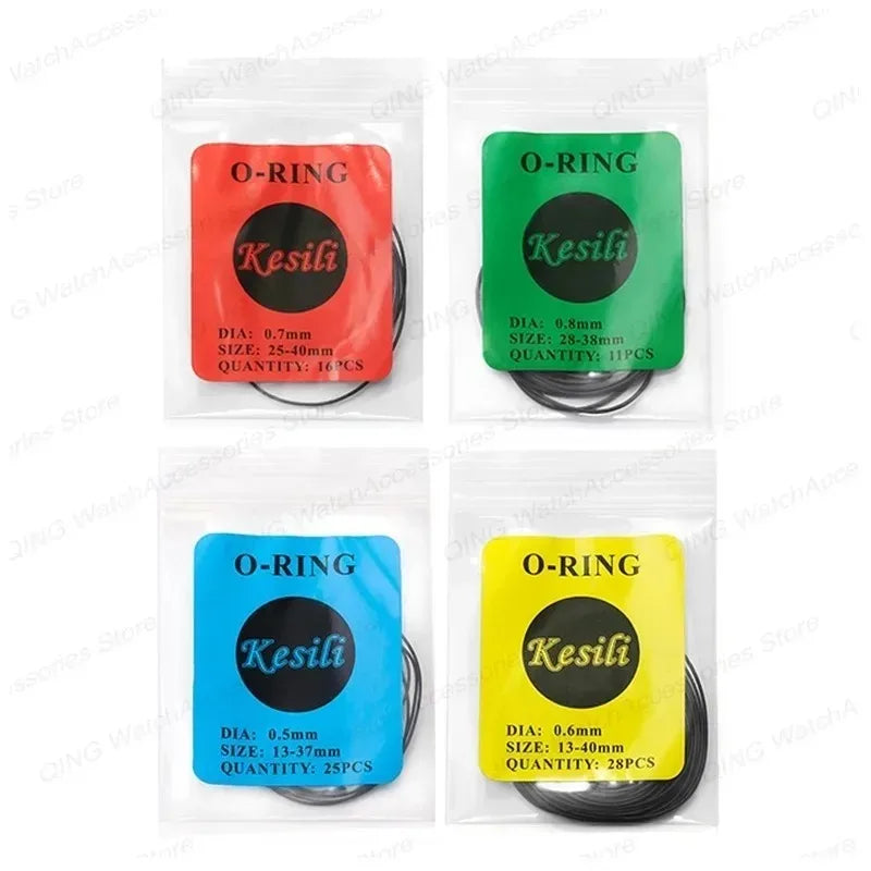 Watch Repair O-Ring Gasket Set – 0.5/0.6mm Waterproof & Oil-Resistant