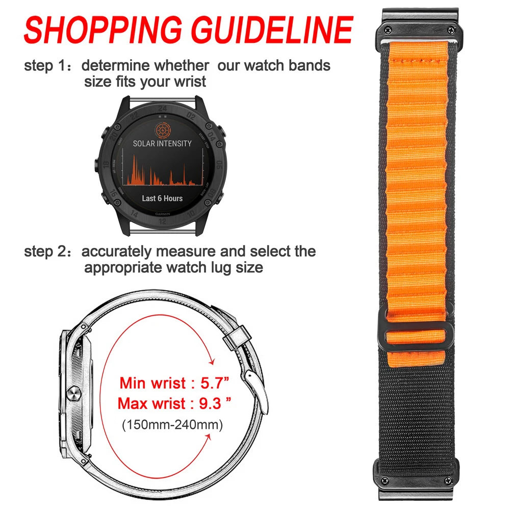 HEMSUT QuickFit Watch Strap – 20/22/26mm for Garmin Fenix, Tactix, Forerunner, MARQ & More