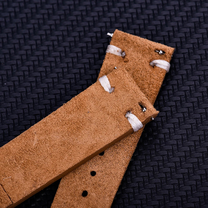 Vintage Suede Leather Watch Strap – 20-22mm Quick Release