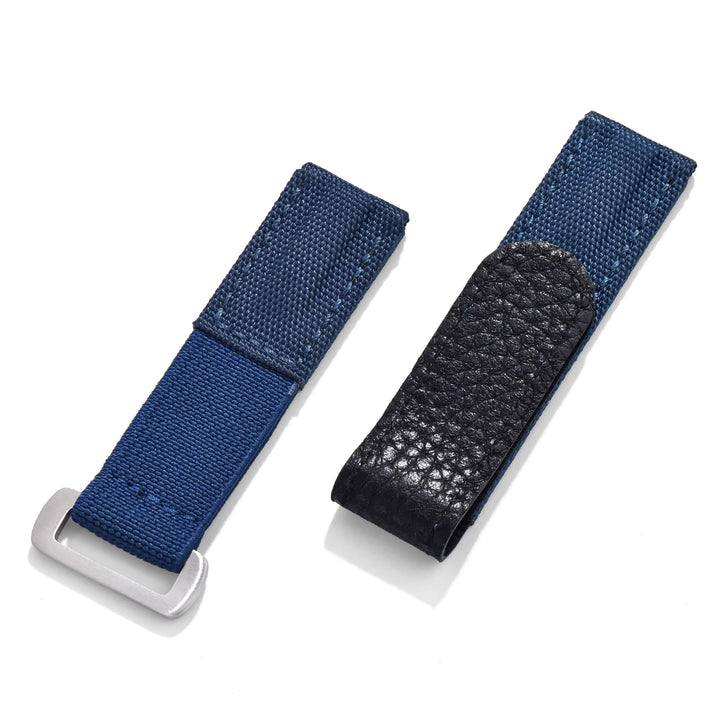 NATOBELT Hook And Loop Adhesive Watch Band Leather Elastic Nylon Sailcloth Watch Strap 20mm Watch Strap Replacement Watchbands