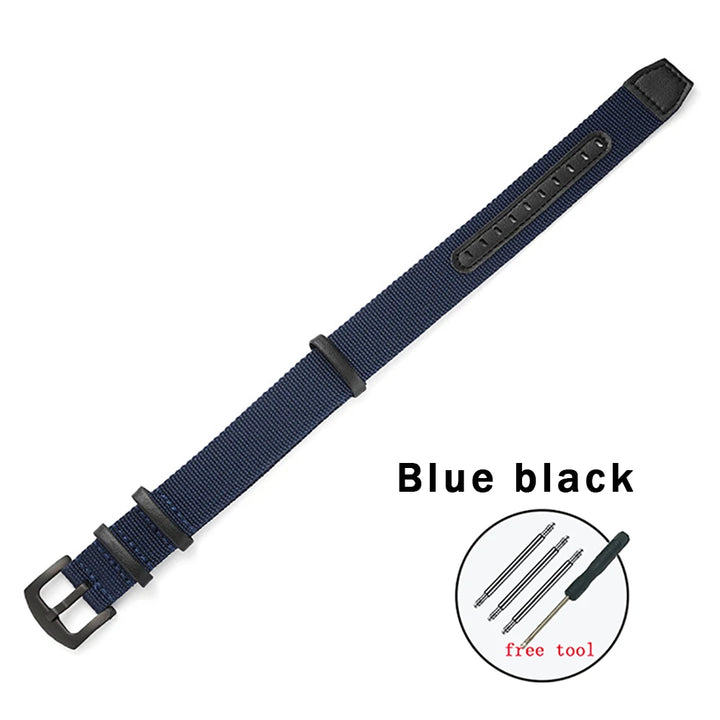 Nylon Leather Strap 20mm 22mm Watchband Genuine Leather Weave Replacement Bracelet for Hamilton Khaki Field Wristband Sport Band