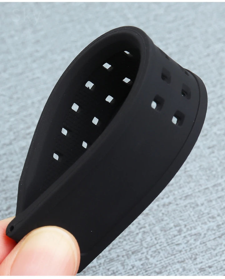 Waterproof Silicone Watch Band 20–23mm for Luminox 3051.BO (Outdoor,