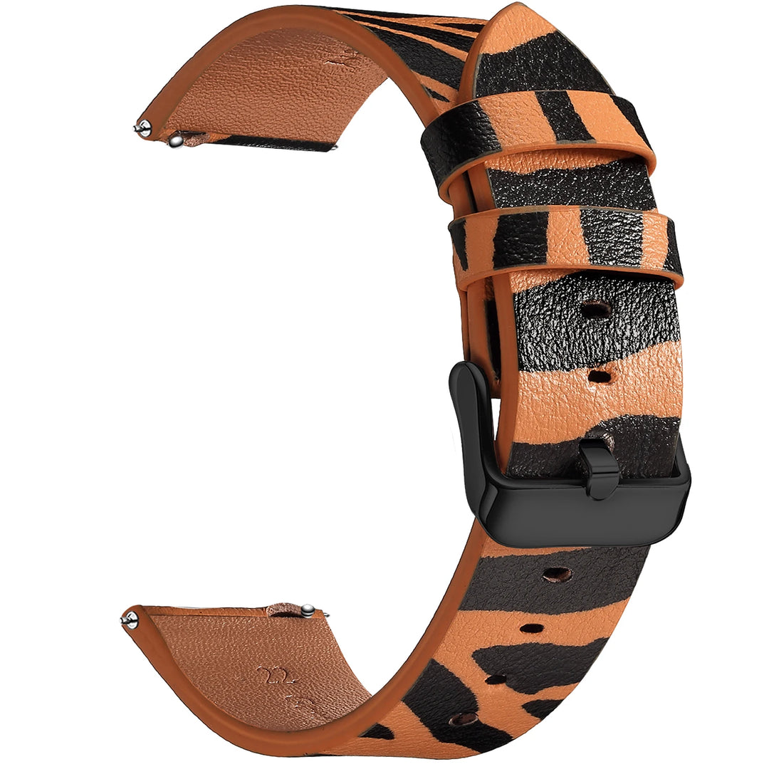 Leopard Print Leather Watch Strap 20/22mm (Quick Release)