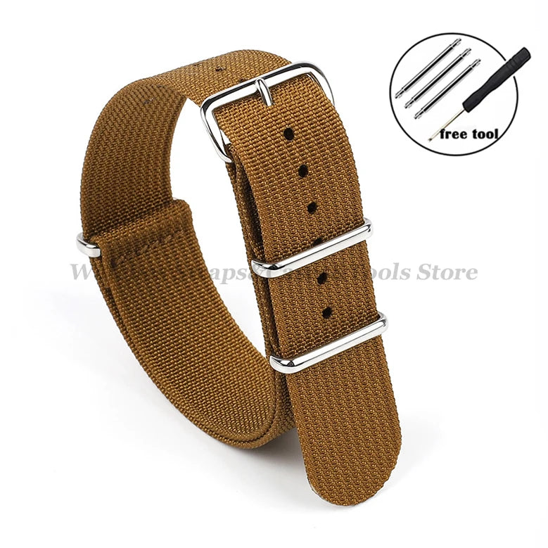 Premium Braid Nylon Watch Strap 18mm 20mm 22mm for Seiko for Huawei Watch Gt2/Gt3 Belt for Military Sport Universal Wristband