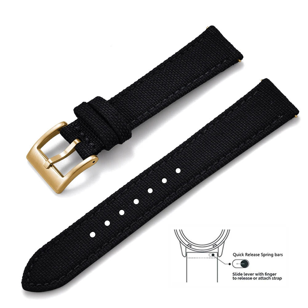 JUELONG Premium Grade Quick Release Watchbands Mixed Leather Nylon Watch Strap 18mm 20mm 22mm For SKX007 SKX009