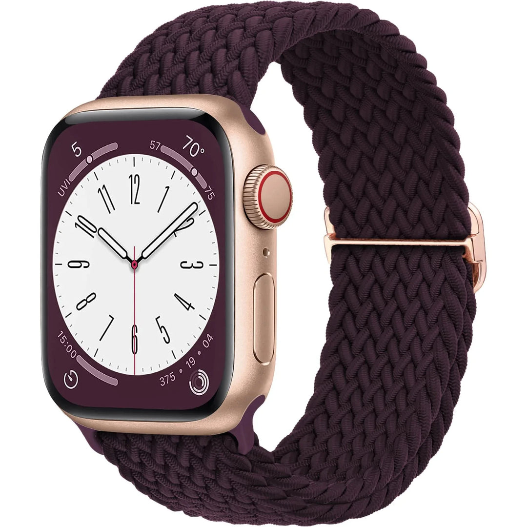 Strap for Apple Watch band 44mm 45mm 49mm 42mm 40 41 46mm Elastic Braided Solo bracelet correa Series 9 10 11 8 7 6 5 SE Ultra 3