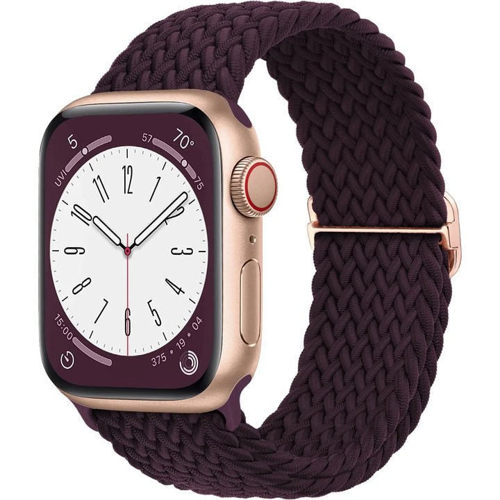 Strap for Apple Watch band 44mm 45mm 49mm 42mm 40 41 46mm Elastic Braided Solo bracelet correa Series 9 10 11 8 7 6 5 SE Ultra 3