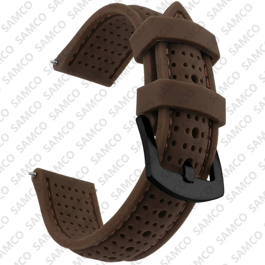 Silicone Rubber Watch Band 18–26mm (Soft & Comfortable Replacement Strap)