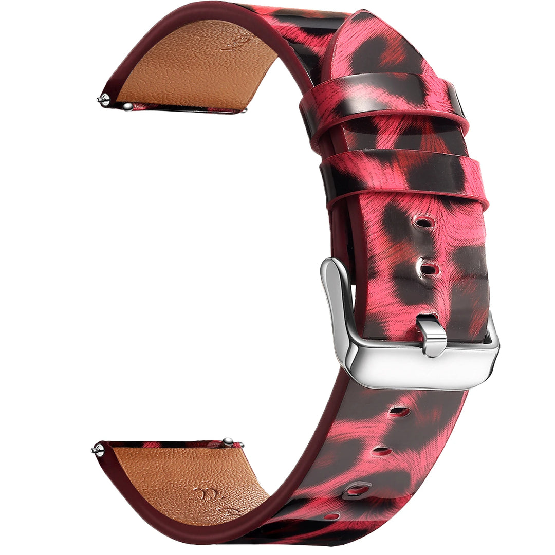 Leopard Print Leather Watch Strap 20/22mm (Quick Release)