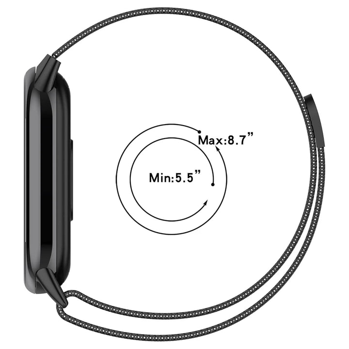 Stainless Steel Magnetic Strap for Xiaomi Mi Band 8, 9, 10