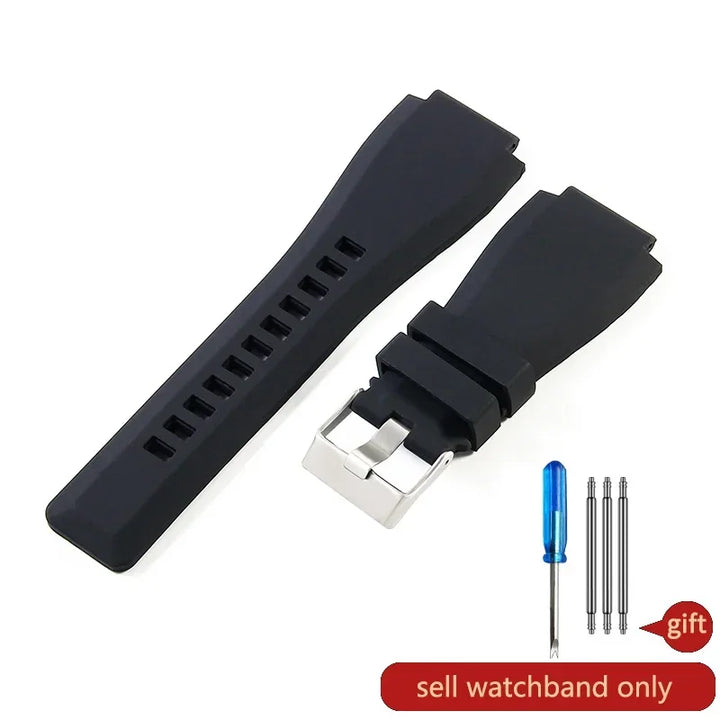 Bell & Ross BR01/BR03 Silicone Watch Strap – 24mm, Waterproof & Breathable