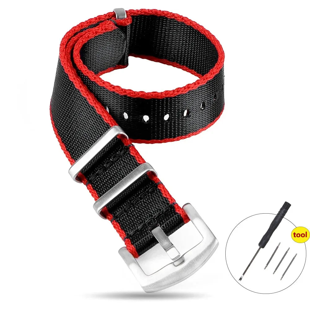 High Density Nylon Watch Band 20–22mm