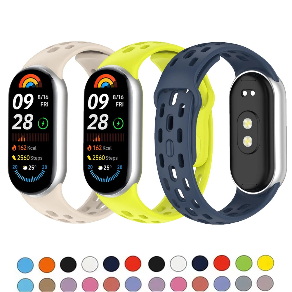 Silicone Strap for Xiaomi Mi Band 10/9/8 NFC – Sport Wristband