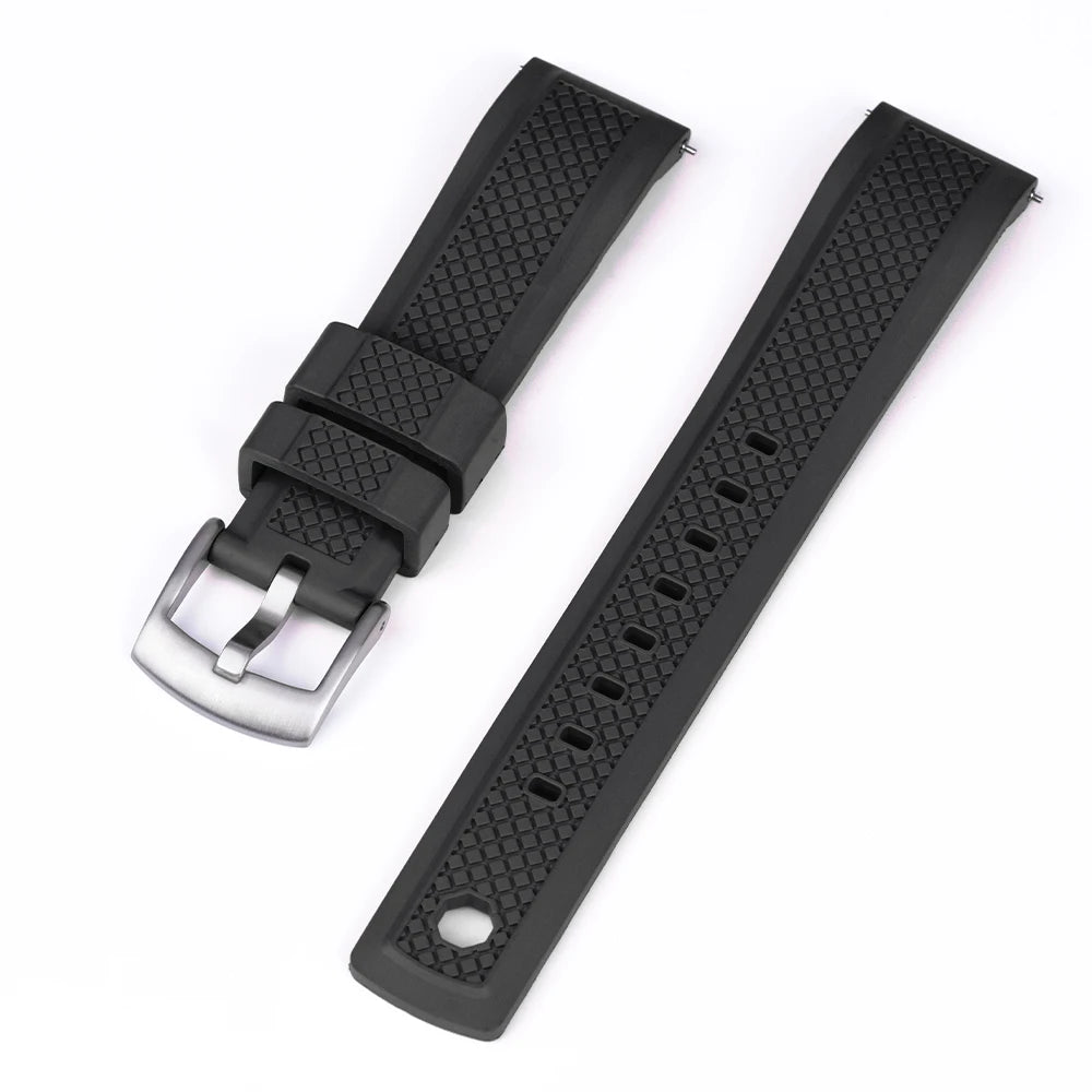 FKM Rubber Watch Strap 20/22mm for Samsung Galaxy 46mm & Huawei GT2/Amazfit GTR 47mm
