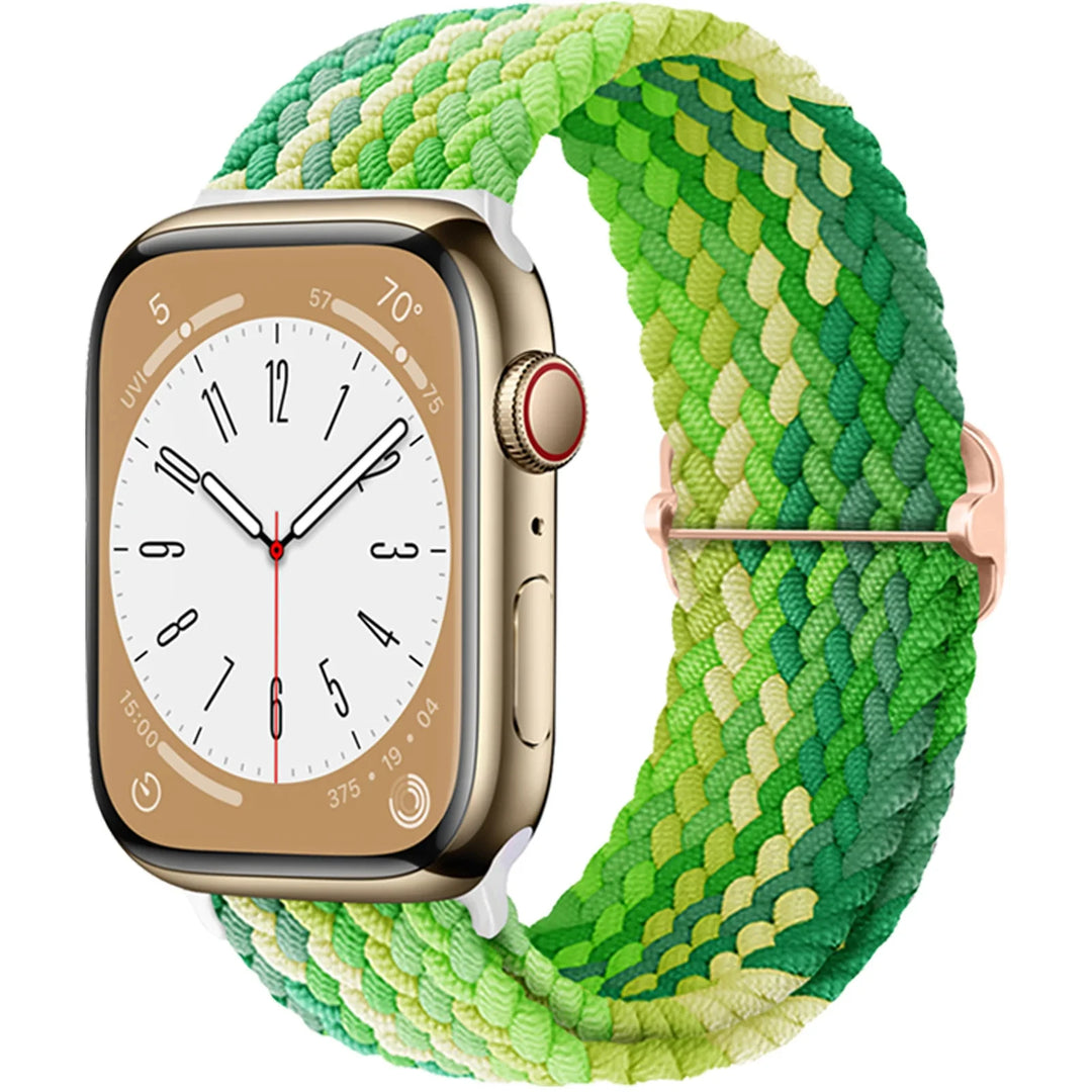 Strap for Apple Watch band 44mm 45mm 49mm 42mm 40 41 46mm Elastic Braided Solo bracelet correa Series 9 10 11 8 7 6 5 SE Ultra 3